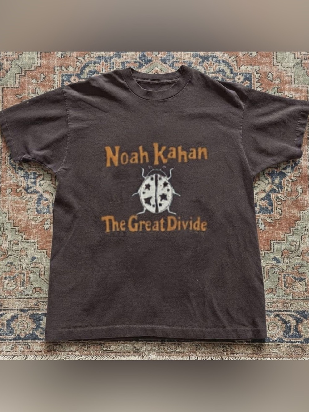 Noah Kahan The Great Divide Graphic Tee - Dark Chocolate with Gold Print